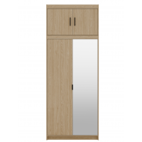 Szafa z nadstawką lustrem 90 cm TRINO dąb olejowany